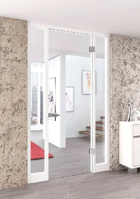 f16 Межкомнатная щитовая шпонированная дверь со стеклом
