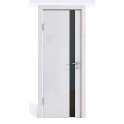 Александровские двери Флай-2, цвет эмаль белая, экошпон, стекло сатинат  белый купить в Верхней Пышме недорого в интернет магазине