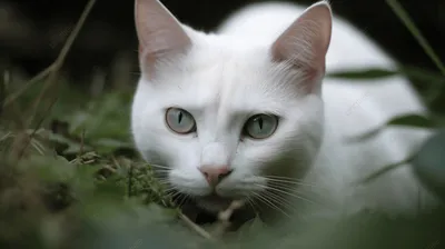 Скачать фотографии белых кошек с голубыми глазами в png