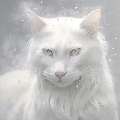 Скачать фотографии белого кота с голубыми глазами в webp