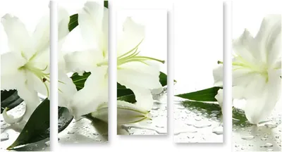 Снежные белые лилии, красивые, …» — создано в Шедевруме