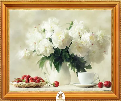 Купить картину Белые пионы в вазе в Москве от художника Круглова Ирина