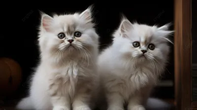 Белые пушистые кошки: идеальный выбор для обоев вашего устройства