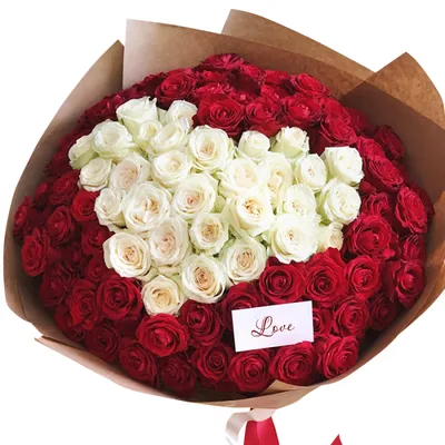Большой букет белых роз - заказать и купить за 51 150 ₽ с доставкой в  Москве - партнер «Aloha Flowers»