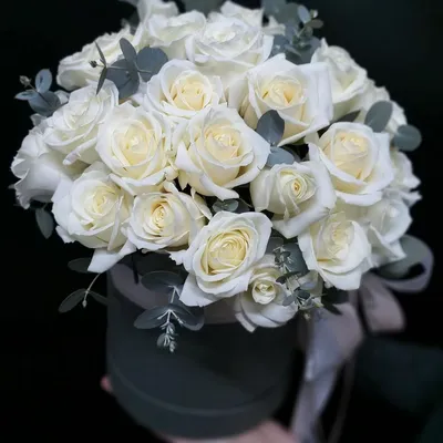 Artflower.kz | Розовые и белые розы в коробке Maison Des Fleurs - Купить с  доставкой в Алматы по лучшей цене