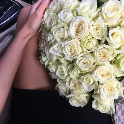 Белые розы в руках картинки - 69 фото