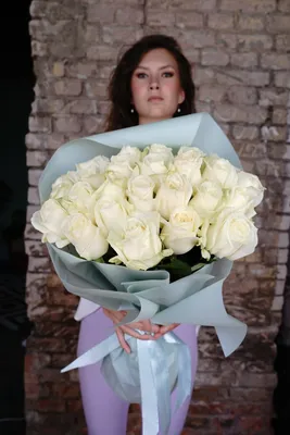 Букет из 15 белых роз 60 см Эквадор купить в Гродно с доставкой -  «Незабудка»