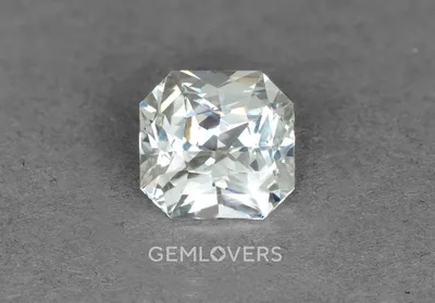 Натуральный белый сапфир радиант 4.85 карат купить по доступной цене | Gem  Lovers