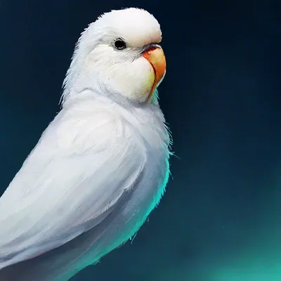 Белый волнистый попугай фото фотографии