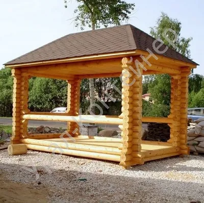 Садовые беседки из дерева и кирпича: цены, фото - Wood Luxury