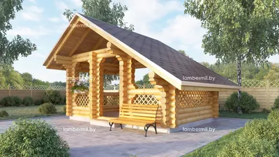 Беседка-барбекю проект №38 площадь 38 м² , цена