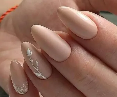 Женские розовые ногти во французском стиле, бежевые, телесные, средние,  длинные, искусственные ногти с цветочным дизайном, настоящие фотографии  ногтей | AliExpress