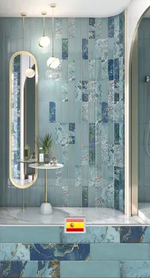 Бирюзовая плитка Азори для ванной 20x505(2x51см) - купить керамическую  плитку Azori для ванной - azorimsk.ru