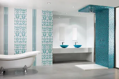 Плитка для ванной Керамическая плитка Арагон Нефрит-керамика: цвет -  бирюзовый; размер плитки - - Купить в интернет-магазине