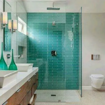Фото бирюзовых ванных комнат – стиль, дизайн, отделка, акцентные цвета