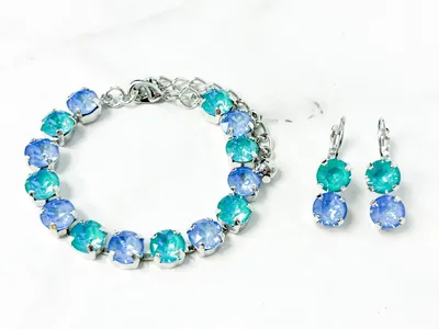 Swarovski Deep Blue Heart Pendant — Ocean Sage Jewelry