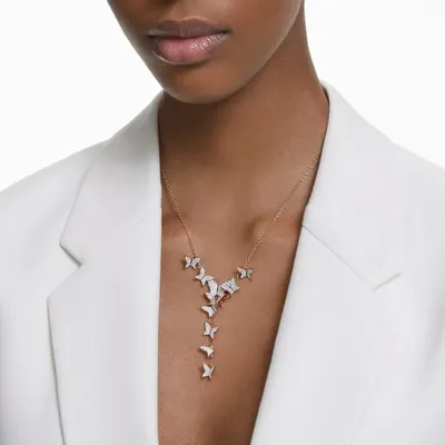 Swarovski Lilia Y Necklace, Butterfly, Rose-Gold Tone Plated | Orin  Jewelers | Northville, MI