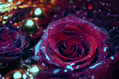 Розы с блестками - 74 фото