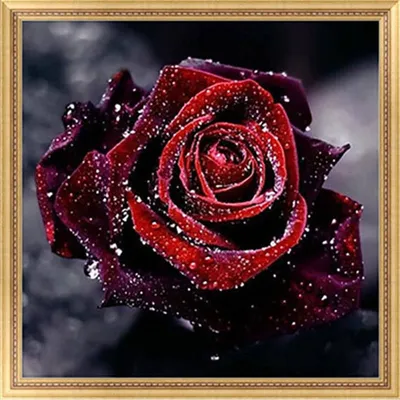 Фото Бордовые розы в блестках и блестящие шары, by Lilyas
