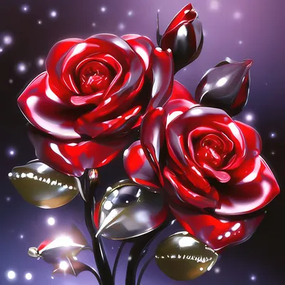 Красивые розы красные цветы блестящие и зелёные листья на ветвях кустарника  на голубом облачном небе и солнце. красная роза Стоковое Фото - изображение  насчитывающей валентайн, влюбленность: 255661544