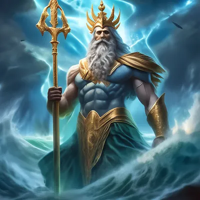 Божество моря и землетрясений: древнегреческий бог Посейдон» — создано в  Шедевруме