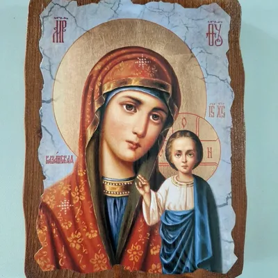 Wooden Icon of Theotokos of Pochayiv Икона Почаевская Богородица 5\"x6.5\" |  eBay