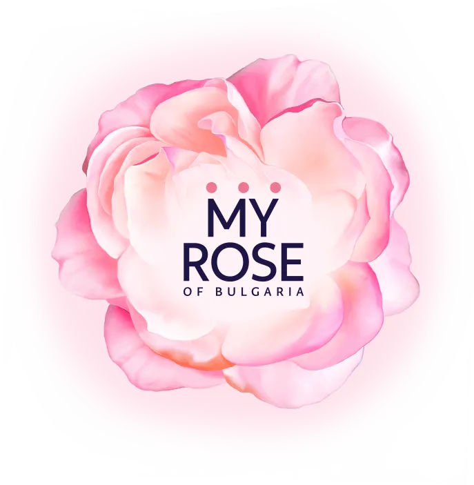 Mai rose. Rose of Bulgaria. My Rose of Bulgaria. Розовый логотип.