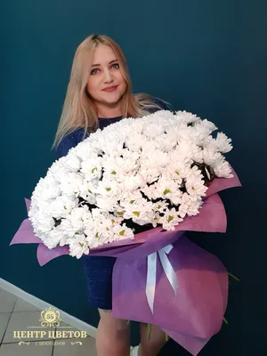 Большой букет из хризантем, доставка цветов Киев, студия Лепестки