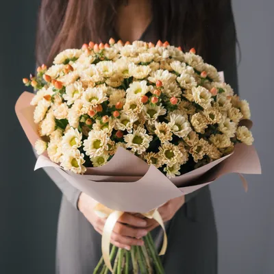 Микс из хризантем в корзине - 151 шт. за 43 490 руб. | Бесплатная доставка  цветов по Москве