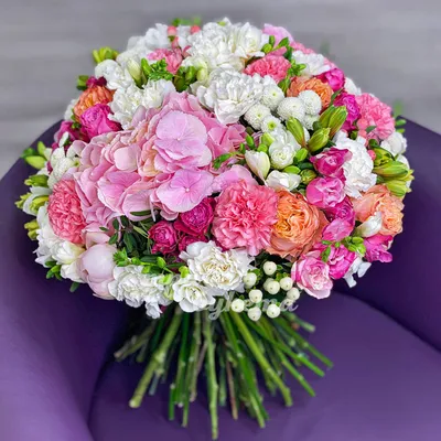 Большой букет цветов хризантем – купить с доставкой в Москве