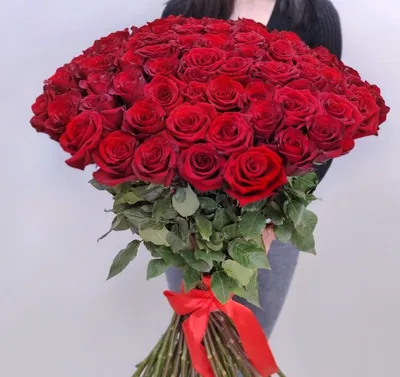 Купить Букет из 101 красной розы \"Моника\" в Киеве с доставкой по Украине -  Annetflowers