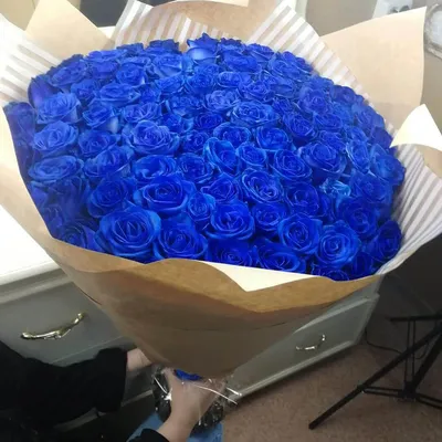 Букет синих роз от 9 шт. за 4 790 руб. | Бесплатная доставка цветов по  Москве