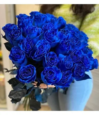 Купить 35 синих роз недорого с доставкой в Челябинске