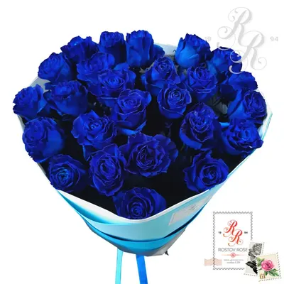 Синие розы с окантовкой от 19 шт. за 6 590 руб. | Бесплатная доставка  цветов по Москве