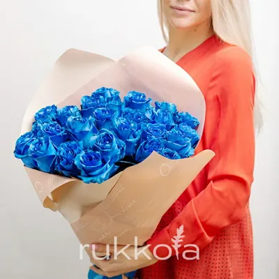 Букет из 51 синей розы купить с доставкой в интернет-магазине за 33836р.  Позиция № 110