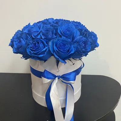 Букет из 25 Голландских синих роз | купить 25 синих роз