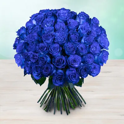 Купить фотообои «Большой букет из ночных синих роз» по доступной цене