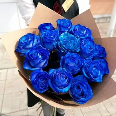 Букет из синих роз заказать в интернет-магазине Роз-Маркет в Краснодаре по  цене 6 300 руб.