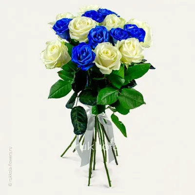 Синие, белые и голубые мыльные розы в цилиндре заказать с доставкой в  Краснодаре по цене 2 140 руб.