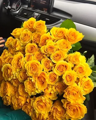 Большой букет жёлтых роз и маттиол | купить недорого | доставка по Москве и  области | Roza4u.ru