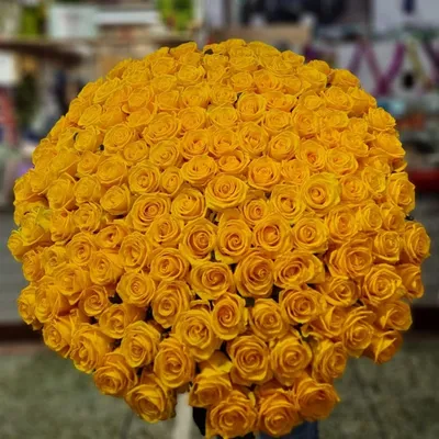 Шикарный букет желтых роз - 76 фото