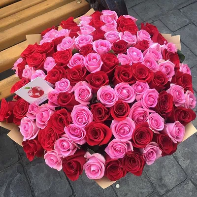 Букет из красных роз и белых эустом – купить с доставкой в Москве. Цена  ниже!