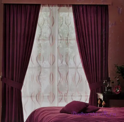 Бордовые шторы – классический элемент роскошного интерьера