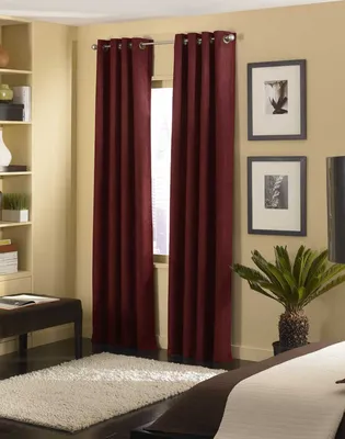 Красные шторы: Сочетание с другими цветами, использование красных оттенков  в интерьере. Красные шторы в спальню, гостинную, детскую и кухню (190 фото  + видео)