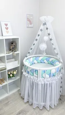 Бортик в кроватку Fluffymoon Little Star универсальный подушки -  Акушерство.Ru
