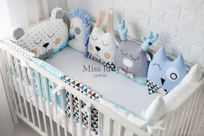 Бортики для детской кровати новорожденных косичка в кровать Little mir  12588503 купить в интернет-магазине Wildberries