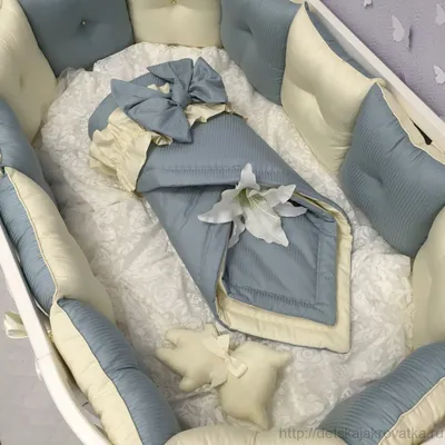 Бортики подушки в кроватку для новорожденных Москва