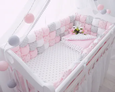 Бортики в детскую кроватку. Бортики подушки в кроватку для новорожденных.  (ID#89165134), цена: 85.90 руб., купить на Deal.by