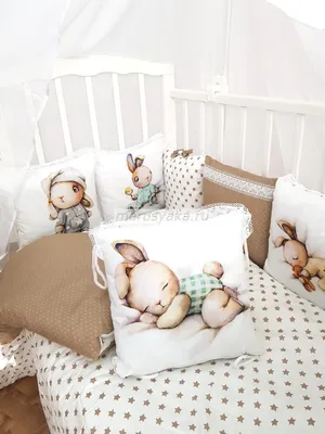 Бортики-подушки Конфетти для новорожденных Сонный Гномик
