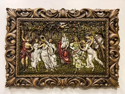 Панно резное ВЕСНА БОТТИЧЕЛЛИ, в цвете - Vernissage-AV